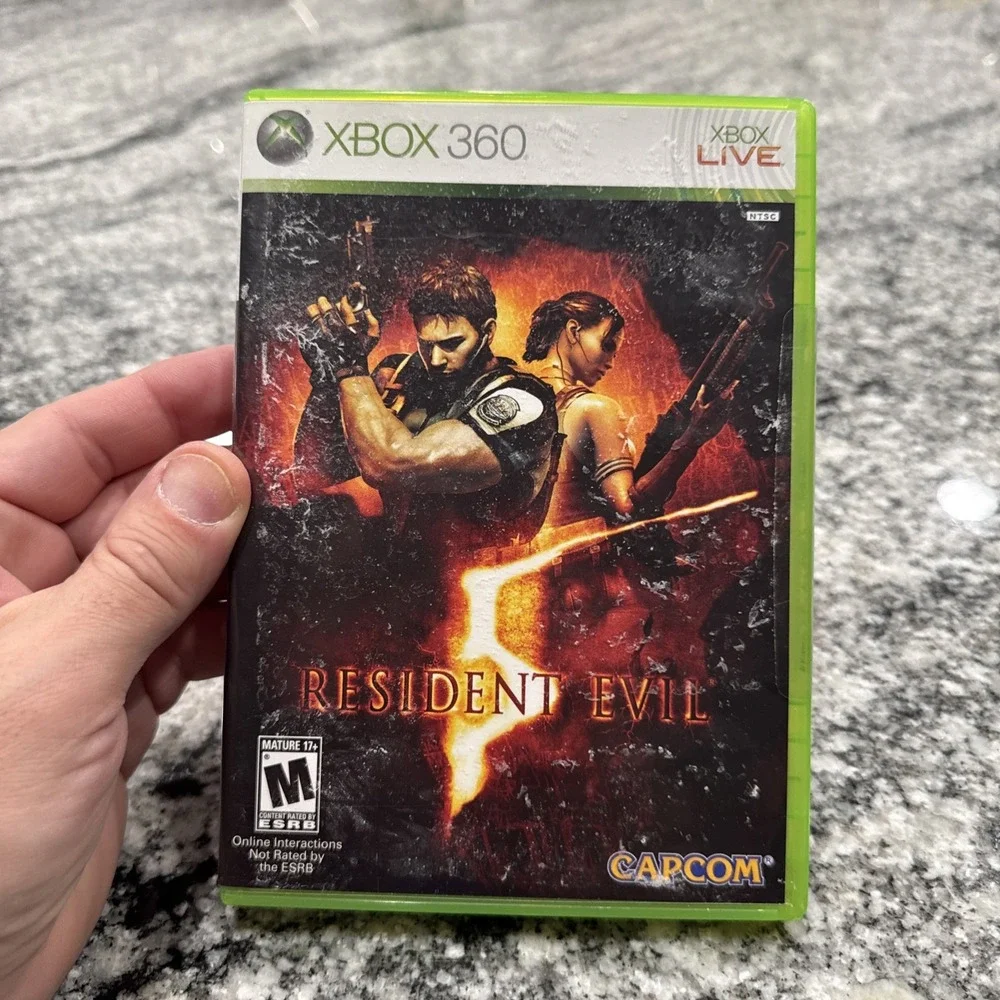 Resident Evil 5 - Microsoft Xbox 360‎ Capcom Complete With Manual